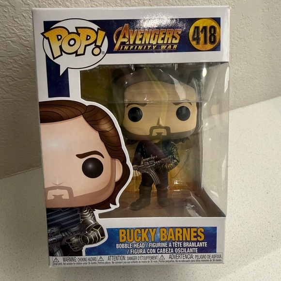Funko Pop Marvel Avengers Infinity War Bucky Barnes Bobble-Head Figurine 418 - Picture 4 of 13
